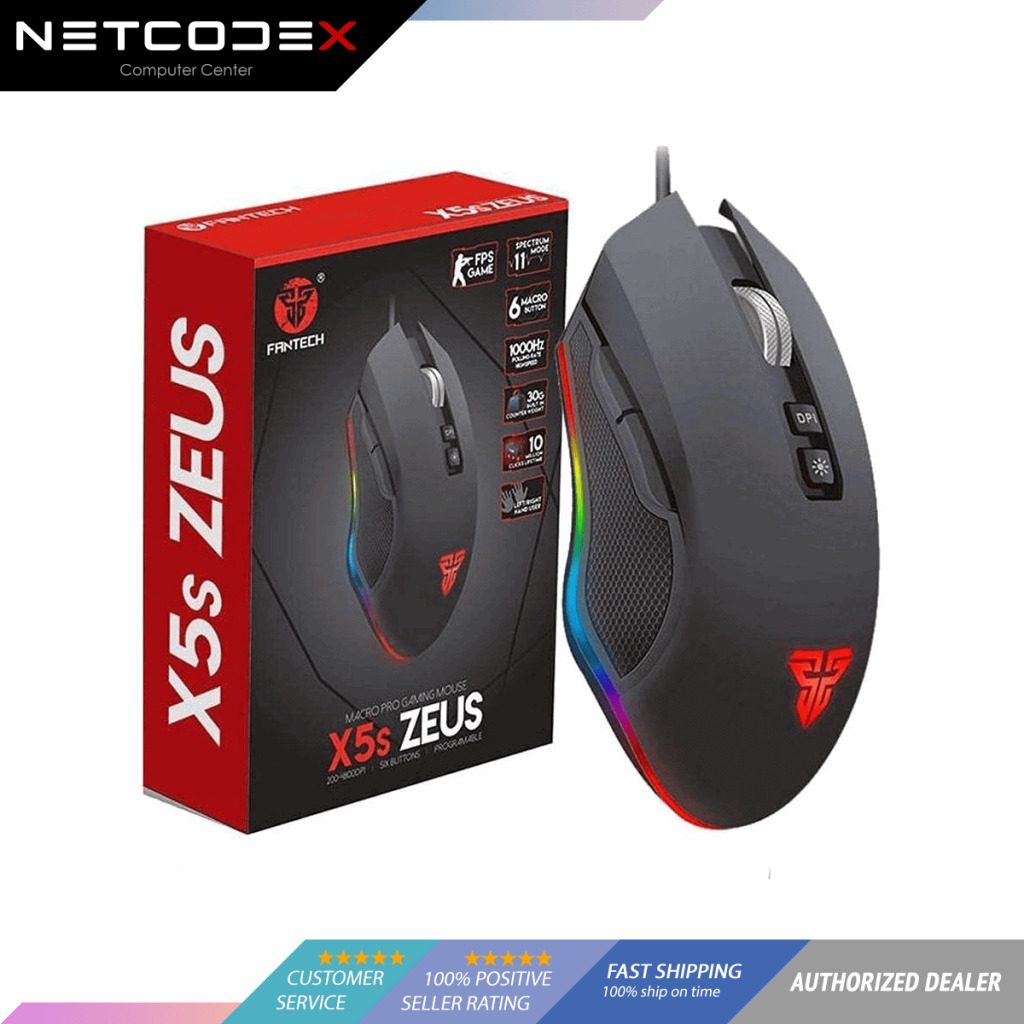 Netcodex.ph: FANTECH X5s Zeus Macro Pro Gaming Mouse Black