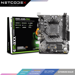 Emaxx A320M AM4 AMD Motherboard SATA 3, M.2 VGA HDMI - EMX-A320-PRO