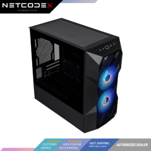 Cooler Master TD300 Mesh Black Micro-ATX Tower with Polygonal Mesh Front ana Removable Top Panel, ARGB/PWM Hub Tempered Glass, Dual Sickleflow PWM ARGB Lighting Fans - TD300-KGNN-S00