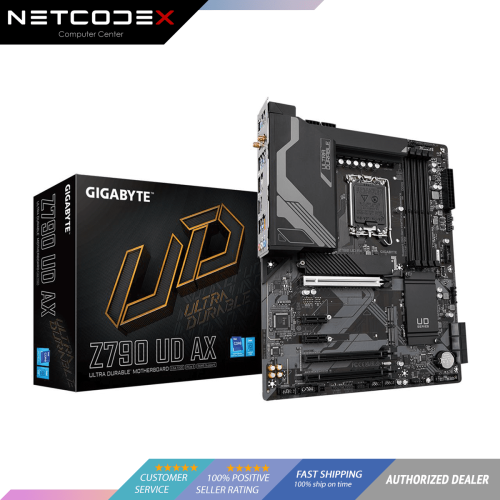 GIGABYTE Z790 UD AX LGA 1700 Intel Z790 ATX Motherboard with DDR5, Triple M.2, PCIe 5.0, USB 3.2 Gen2X2 Type-C, Intel Wi-Fi 6E, 2.5GbE LAN, PCIe EZ-Latch, Multi-Key