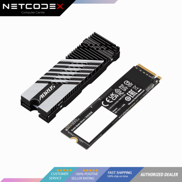 AORUS Gen4 7300 SSD 2TB up to 7300 MB/s Read M.2 with Heat Spreader - GP-AG4732TB