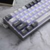 Redragon K617 Fizz 60% Wired RGB Gaming Keyboard, 61 Keys Compact Mechanical Keyboard w/White and Grey Color Keycaps Red Switch