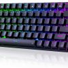 Redragon K629 PHANTOM RGB LED Backlit Mechanical Gaming Keyboard with 84 Professional Keys-Linear Red Switches