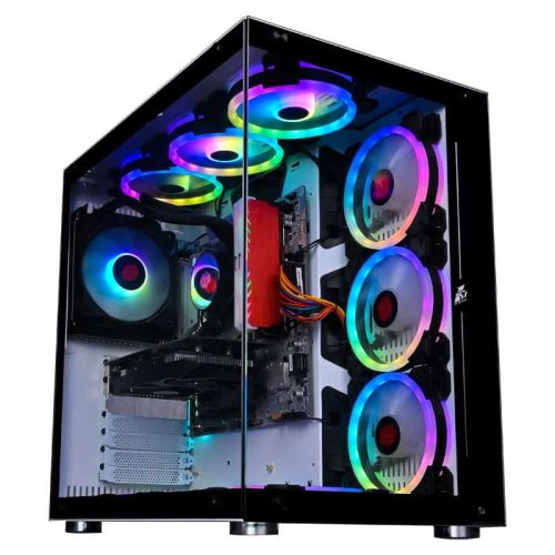 CoolMan Robin 2 Tempered Glass Best for PC Aesthetics Optimal Airflow ATX Gaming PC Case (White)