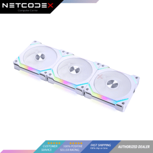 ginee_20230621125624953_3876259974.png Lian Li UNI Fan SL120 V2 RGB White Triple Pack with Controller (3-pack) - UF-SL120V2-3W