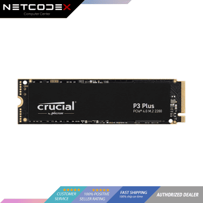 Crucial P3 Plus 500GB PCIe Gen4 3D NAND NVMe M.2 SSD, up to 5000MB/s – CT500P3PSSD8...