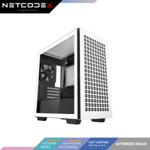DeepCool CH370 Micro ATX Gaming Computer Case, 120mm Rear Fan, Ventilated Airflow Design, Built-In Headphone Stand, White R-CH370-WHNAM1-G-1