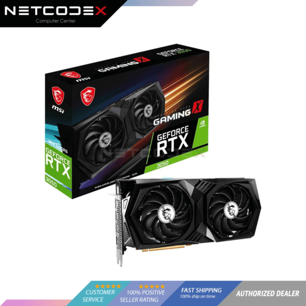 MSI GeForce RTX 3050 Gaming X 8G 8GB GDDR6 128-Bit HDMI/DP PCIe 4 Torx Twin Fans Ampere OC Graphics Card (RTX 3050 Gaming X 8G)