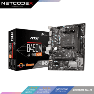MSI B450M-A PRO MAX ProSeries Motherboard (ATX, 2ND and 3rd Gen, AM4, M.2, USB 3, DDR4, DVI HDMI, Crossfire)
