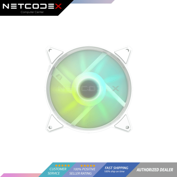Darkflash C6 C6MS Aurora Spectrum A-RGB 1pc Cooling Fan - White (Single Fan)