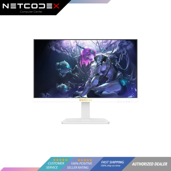 Gamdias Venus HD27IFW 27″ IPS FHD 165hz 1ms White Gaming Monitor
