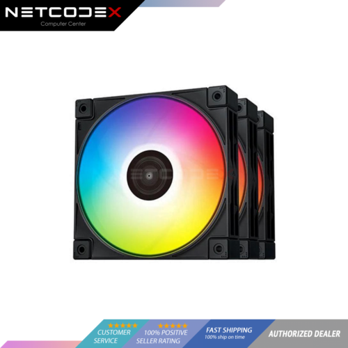 DeepCool FC120-3 in 1 Performance RGB Case Fan, Extra Large, Black