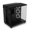 NZXT H6 Flow RGB Compact Dual-Chamber Mid-Tower Airflow Case Includes 3 x 120mm RGB Fans Panoramic Glass Panels High-Performance Airflow Panels Cable Management Black - CC-H61FB-R1