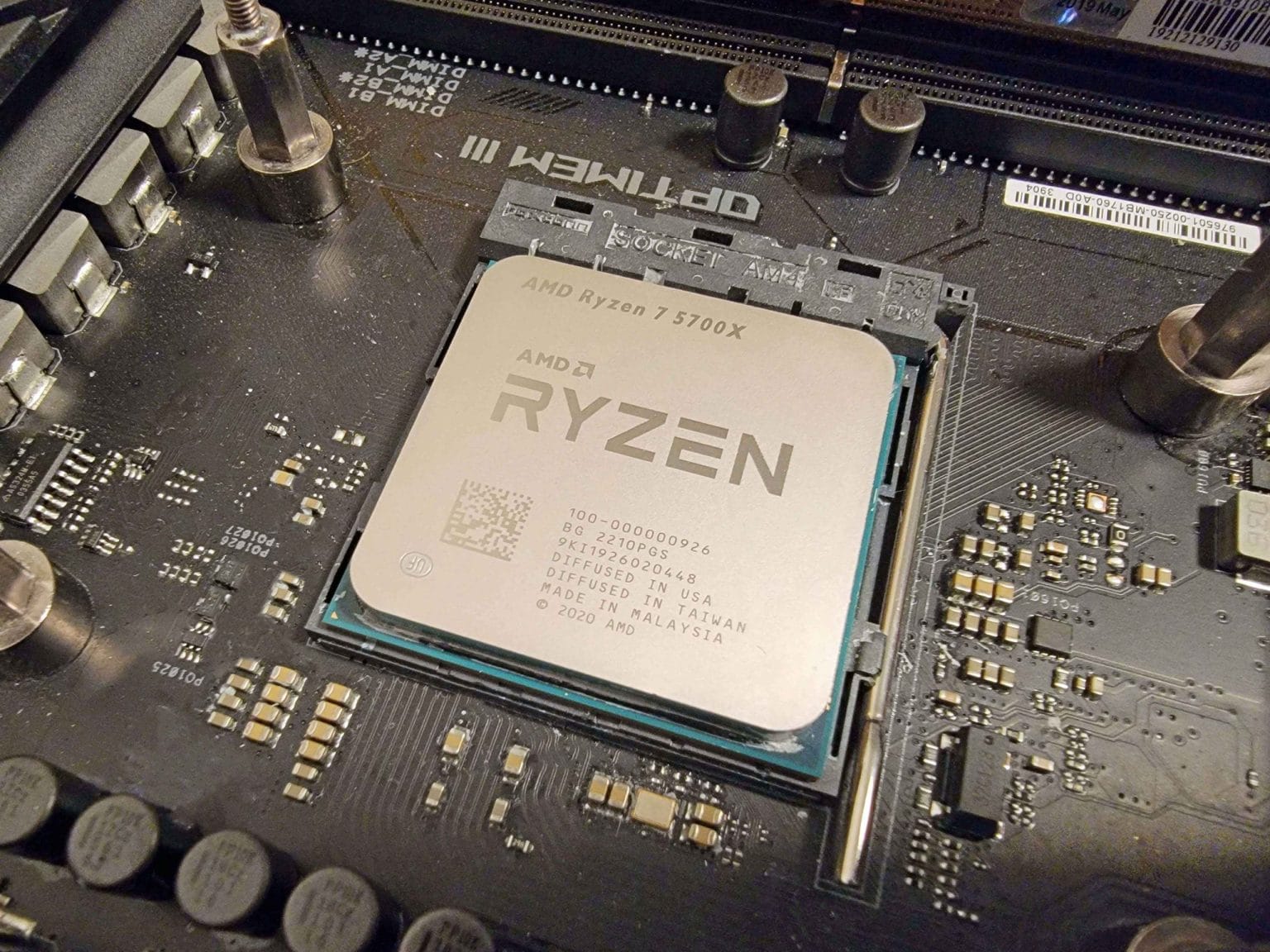 AMD Ryzen 7 5700X 8-Core, 16-Thread Unlocked Tray Type CPU without Cooler