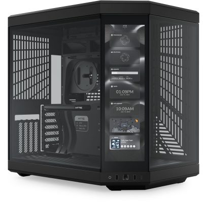 HYTE Y70 Touch Mid-Tower Case with 4K LCD CS-HYTE-Y70-B-L – Black...