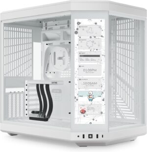 HYTE Y70 Touch Mid-Tower Case with 4K LCD Touchscreen CS-HYTE-Y70-WW-L - White/White (Snow White)