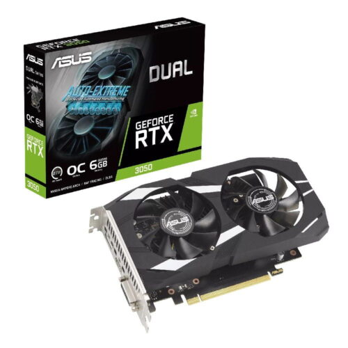 ASUS Dual GeForce RTX 3050 OC Edition 6GB GDDR6 Graphics Card - DUAL-RTX3050-O6G
