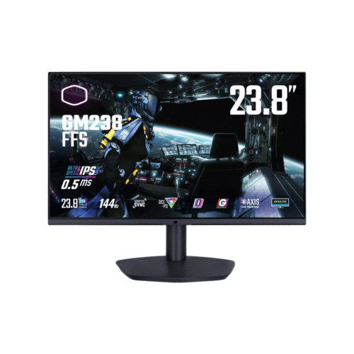 Cooler Master GM238-FFS 23.8” Gaming Monitor – FHD (1920x1080), 144Hz, 0.5ms MPRT, IPS Panel, Dynamic Overdrive, Adaptive Sync, 2X DisplayPort, 2X HDMI 2.0