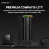 DeepCool AK400 DIGITAL Air Cooler, Single Tower, Real-Time CPU Status Screen, 4 Copper Heat Pipes, 220W Heat Dissipation, All Black Design