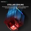 DeepCool AK500 DIGITAL Air Cooler, Single Wide Tower, Real-Time CPU Status Screen, 5 Offset Copper Heat Pipes, 240W Heat Dissipation, All Black Design