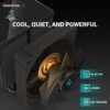 DeepCool AK500 DIGITAL Air Cooler, Single Wide Tower, Real-Time CPU Status Screen, 5 Offset Copper Heat Pipes, 240W Heat Dissipation, All Black Design