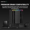 DeepCool AK500 DIGITAL Air Cooler, Single Wide Tower, Real-Time CPU Status Screen, 5 Offset Copper Heat Pipes, 240W Heat Dissipation, All Black Design