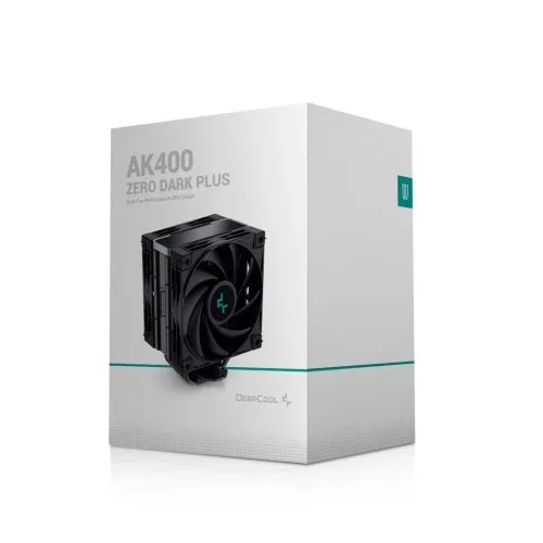 Deepcool AK400 Zero Dark Plus Performance Dual Fan Push/Pull CPU Cooler Black - R-AK400-BKNNMD-G-1