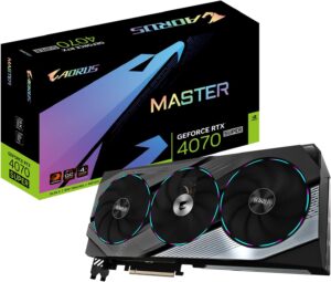 GIGABYTE AORUS GeForce RTX 4070 Super Master 12G Graphics Card, 3X WINDFORCE Fans, 12GB 192-bit GDDR6X, GV-N407SAORUS M-12GD​ Video Card