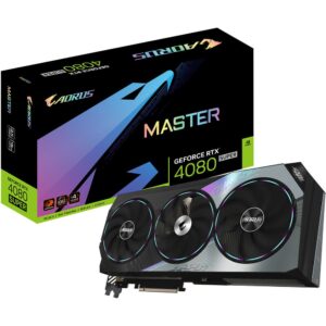 GIGABYTE AORUS GeForce RTX 4080 Super Master 16G Graphics Card, 3X WINDFORCE Fans, 16GB 256-bit GDDR6X, GV-N408SAORUS-M-16GD Video Card