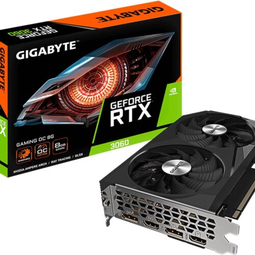 GIGABYTE GeForce RTX 3060 GAMING OC 8G (rev. 2.0) Graphics Card, 2X WINDFORCE Fans, 8GB 128-bit GDDR6, GV-N3060GAMING-OC-8GD REV2.0 Video Card