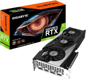 GIGABYTE GeForce RTX 3060 Gaming OC 12G (REV2.0) Graphics Card, 3X WINDFORCE Fans, 12GB 192-bit GDDR6, GV-N3060GAMING-OC-12GD Video Card