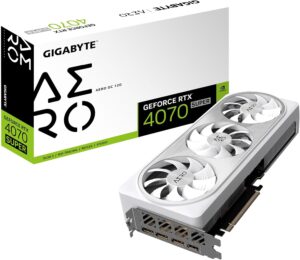 GIGABYTE GeForce RTX 4070 Super AERO OC 12G Graphics Card, 3X WINDFORCE Fans, 12GB 192-bit GDDR6X, GV-N407SAERO-OC-12GD Video Card