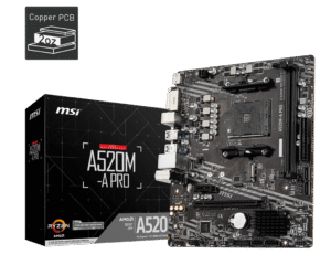 MSI A520M-A PRO Micro ATX Gaming Motherboard
