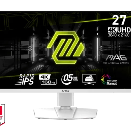 MSI MAG 274URFW 27″ 3840 x 2160 4K UHD IPS 160HZ 0.5ms AMD FreeSync Premium White Gaming Monitor
