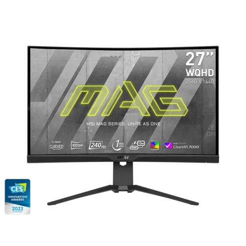MSI MAG 275CQRXF 27" WQHD 2560x1440 240Hz 1ms Rapid VA Curved AMD Freesync Premium Gaming Monitor