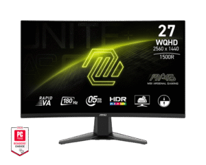 MSI MAG 27CQ6F 27" WQHD 2560x1440 180Hz 0.5ms GTG Rapid VA AMD Freesync Curved Gaming Monitor