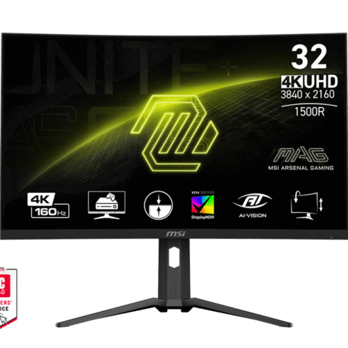 MSI MAG 321CUP 32" 4K UHD 3840x2160 160Hz 1ms MPRT VA  Freesync Premium Curved Gaming Monitor