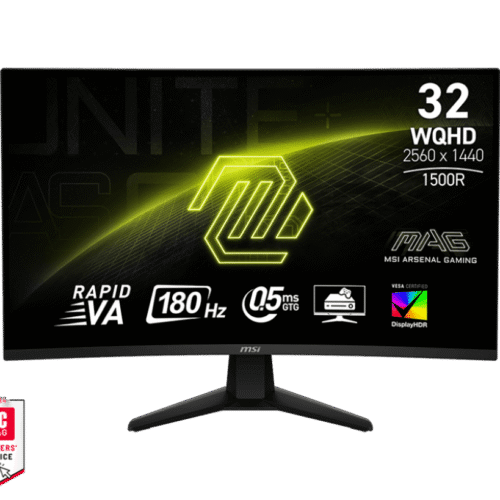 MSI MAG 32CQ6F 31.5" WQHD 2560x1440 180hz 0.5ms GTG VA Adaptic Sync Curved Gaming Monitor