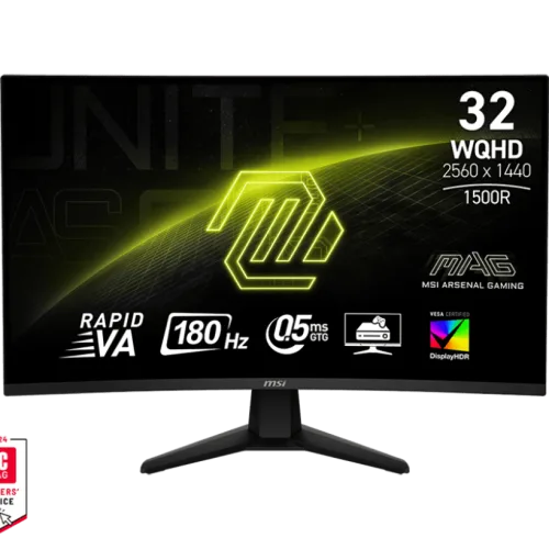 MSI MAG 32CQ6F 31.5" WQHD 2560x1440 180hz 0.5ms GTG VA Adaptic Sync Curved Gaming Monitor