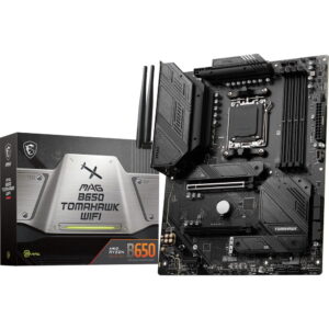 MSI MAG B650 Tomahawk WiFi Gaming Motherboard (AMD Ryzen 8000/7000, AM5, DDR5, PCIe 4.0, M.2, SATA 6Gb/s, USB 3.2 Gen 2, HDMI/DP, Wi-Fi 6E, Bluetooth 5.3, 2.5Gbps LAN, ATX)
