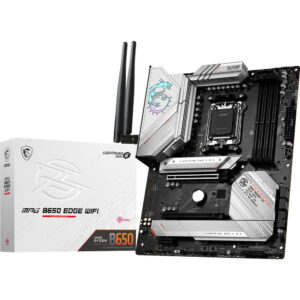 MSI MPG B650 Edge WiFi Gaming Motherboard (AMD Ryzen 8000/7000, AM5, ATX, DDR5, PCIe 4.0, M.2, SATA 6Gb/s, USB 3.2 Gen 2, HDMI/DP, Wi-Fi 6E, Bluetooth 5.3, ATX)