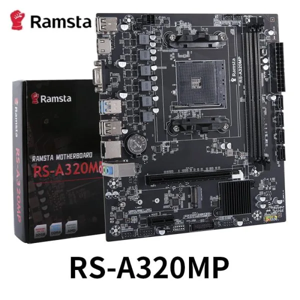 Ramsta RS-A320MP A320M AMD Socket AM4 Motherboard 3 Ramsta RS-A320MP A320M AMD M.2 Socket AM4 Motherboard