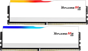G.SKILL Ripjaws M5 RGB Series 32GB (2 x 16GB) 288-Pin PC RAM DDR5 5200 (PC5 41600) White Desktop Memory Model F5-5200J4040A16GX2-RM5RW