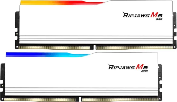 1 - G.SKILL Ripjaws M5 RGB Series 32GB G.Skill Ripjaws M5 RGB DDR5 RAM 6000 MT/s CL36 1.35V Intel XMP 32GB (2x16GB) White Desktop Memory - F5-6000J3636F16GX2-RM5NRW