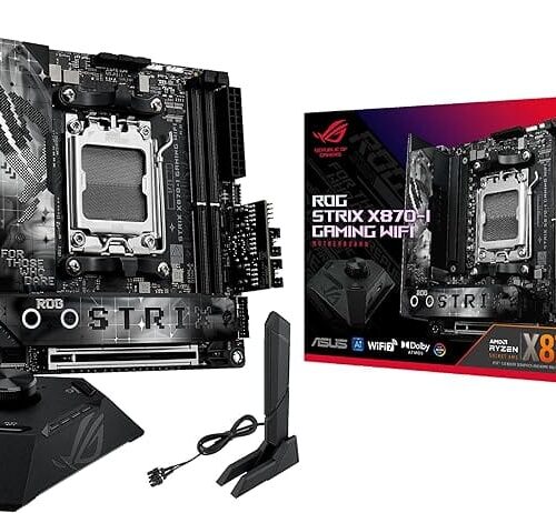 ASUS ROG STRIX X870-I GAMING WIFI Mini-ITX Motherboard - AMD X870 Chipset, DDR5, PCIe 5.0