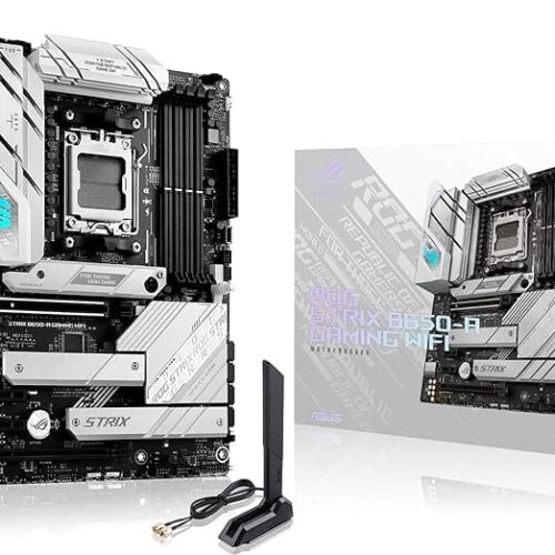 ASUS ROG Strix B650-A Gaming WiFi 6E AM5 AMD Ryzen Motherboard (12+2 Power Stages,DDR5,3xM.2 Slots,PCIe® 4.0, 2.5G LAN,WiFi 6E,USB 3.2 Gen 2x2 Type-C Port)