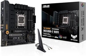 ASUS TUF Gaming B650M-E WiFi AMD Ryzen AM5 Micro-ATX Gaming Motherboard (DDR5, 8+2 Power Phases, PCIe 5.0, M.2, WiFi 6, Aura Sync RGB)