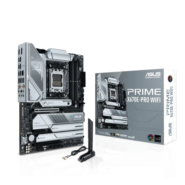 ASUS Prime X670E-PRO CSM WiFi AMD X670 AM5 Ryzen Desktop 9000 8000 & 7000 ATX Motherboard