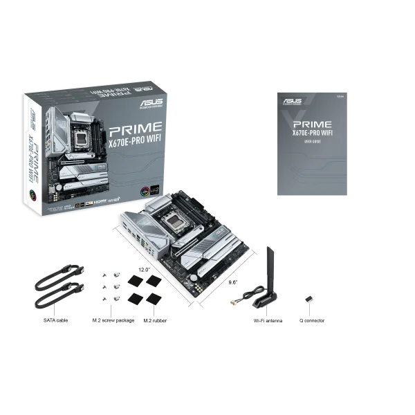 ASUS Prime X670E-PRO CSM WiFi AMD X670 AM5 Ryzen Desktop 9000 8000 & 7000 ATX Motherboard