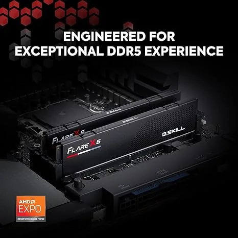 G.Skill Flare X5 DDR5 RAM 6000 MT/s CL36 1.35V AMD Expo 32GB (2x16GB) Desktop Memory - F5-6000J3636F16GX2-FX5